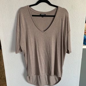 Tan v-neck top